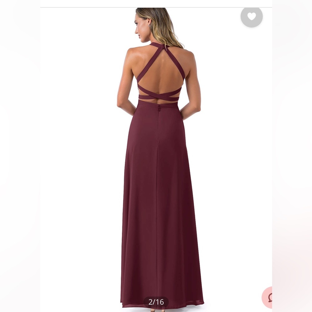 Azazie Clarice In Cabernet, Size A8 - image 2